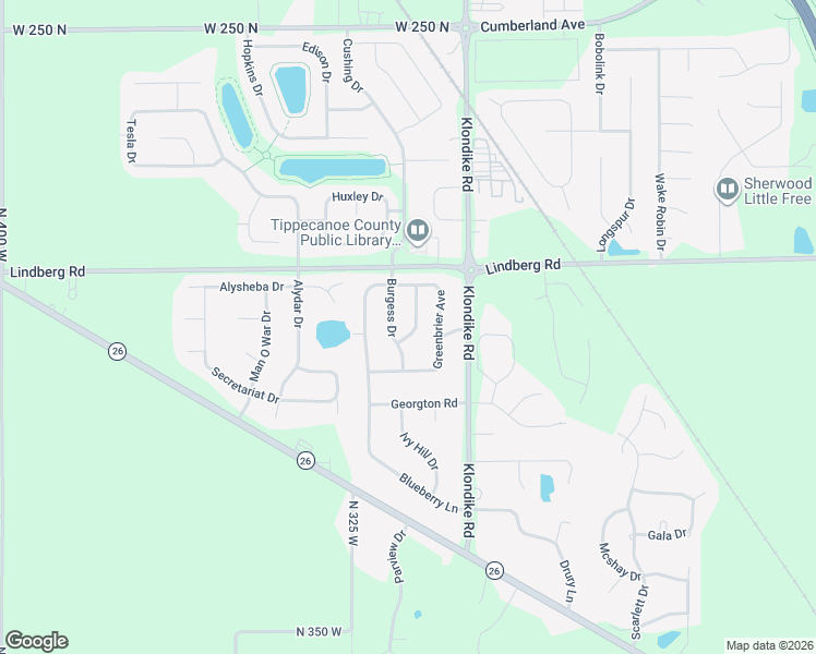 map of restaurants, bars, coffee shops, grocery stores, and more near 1914 Bayberry Lane in West Lafayette