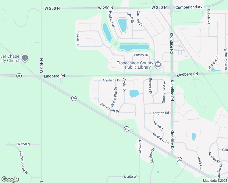 map of restaurants, bars, coffee shops, grocery stores, and more near 1867-1871 Man O War Drive in West Lafayette