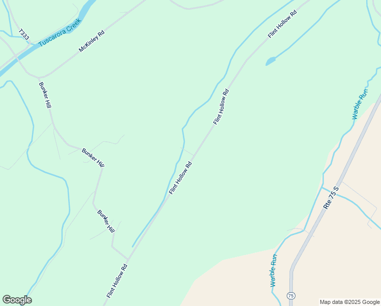 map of restaurants, bars, coffee shops, grocery stores, and more near 71 Paxton Lane in Honey Grove