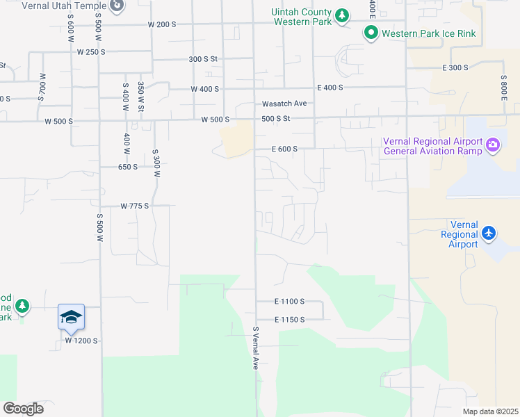 map of restaurants, bars, coffee shops, grocery stores, and more near 809 South Vernal Avenue in Vernal