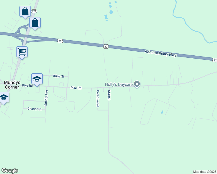 map of restaurants, bars, coffee shops, grocery stores, and more near 774 Pike Rd in Johnstown