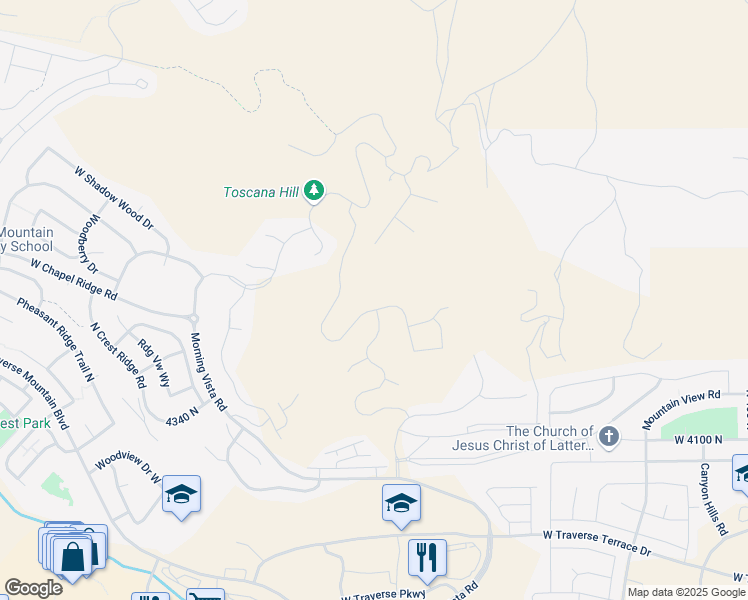 map of restaurants, bars, coffee shops, grocery stores, and more near 4746 Verona Court in Lehi