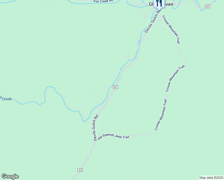 map of restaurants, bars, coffee shops, grocery stores, and more near 6779 County Road 43 in Glen Haven