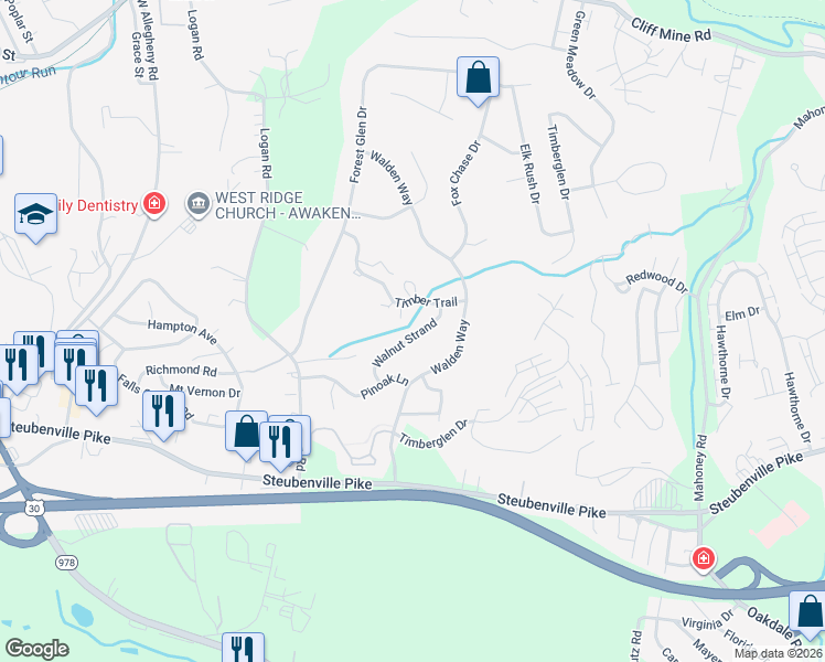 map of restaurants, bars, coffee shops, grocery stores, and more near 143 Walnut Strand in Imperial