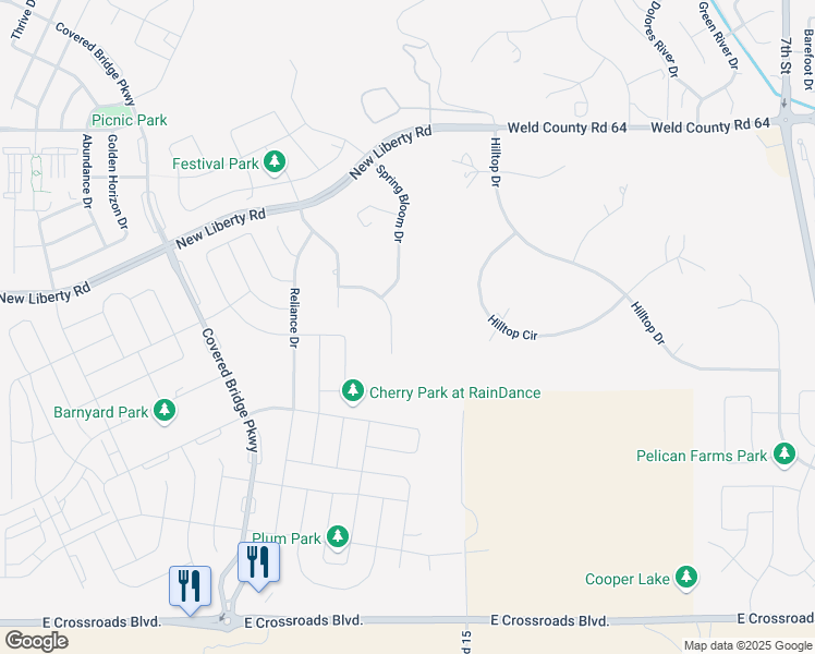 map of restaurants, bars, coffee shops, grocery stores, and more near 1999 Seasons Dawn Court in Windsor
