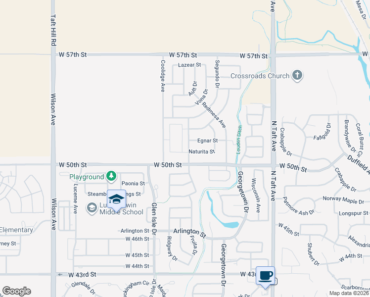 map of restaurants, bars, coffee shops, grocery stores, and more near 5013 Avon Avenue in Loveland