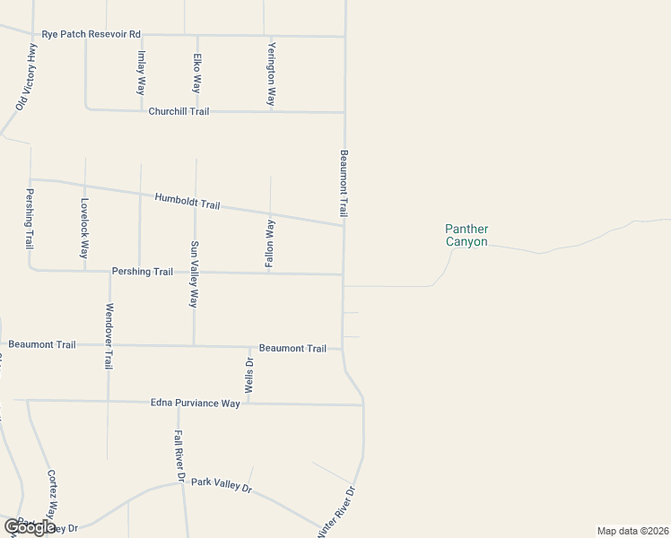 map of restaurants, bars, coffee shops, grocery stores, and more near Pershing Trail in Lovelock