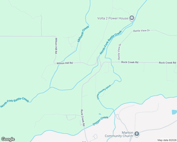 map of restaurants, bars, coffee shops, grocery stores, and more near 4550 Wilson Hill Road in Manton