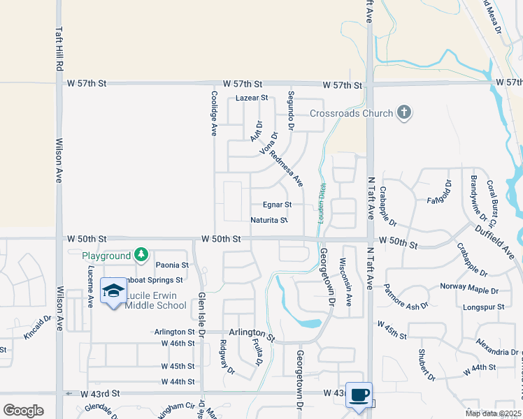 map of restaurants, bars, coffee shops, grocery stores, and more near 1890 Naturita Street in Loveland