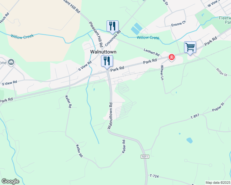 map of restaurants, bars, coffee shops, grocery stores, and more near 65 Walnuttown Road in Fleetwood