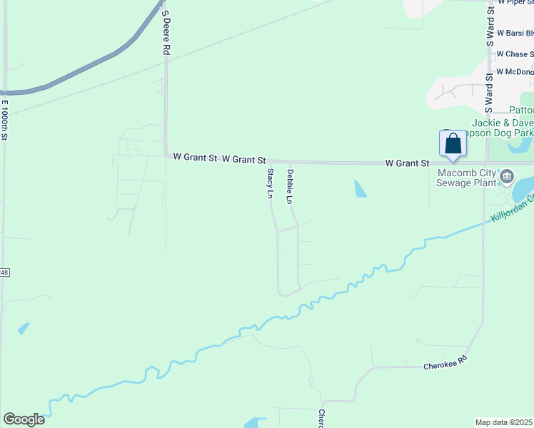 map of restaurants, bars, coffee shops, grocery stores, and more near 1101-1437 Stacy Lane in Macomb