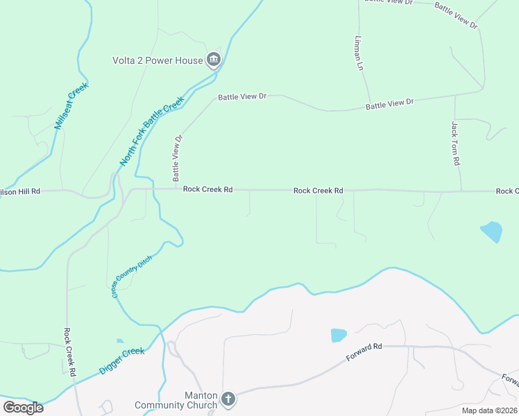 map of restaurants, bars, coffee shops, grocery stores, and more near 32065 Rock Creek Road in Manton