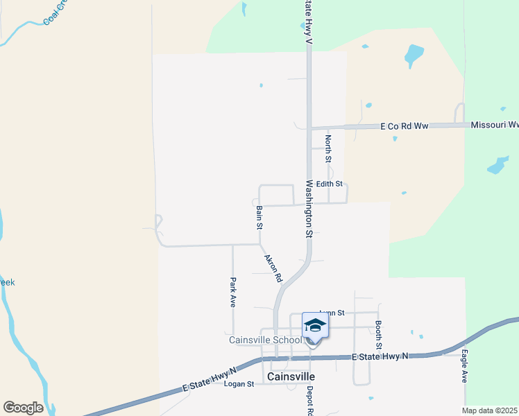 map of restaurants, bars, coffee shops, grocery stores, and more near 800 Bain Street in Cainsville