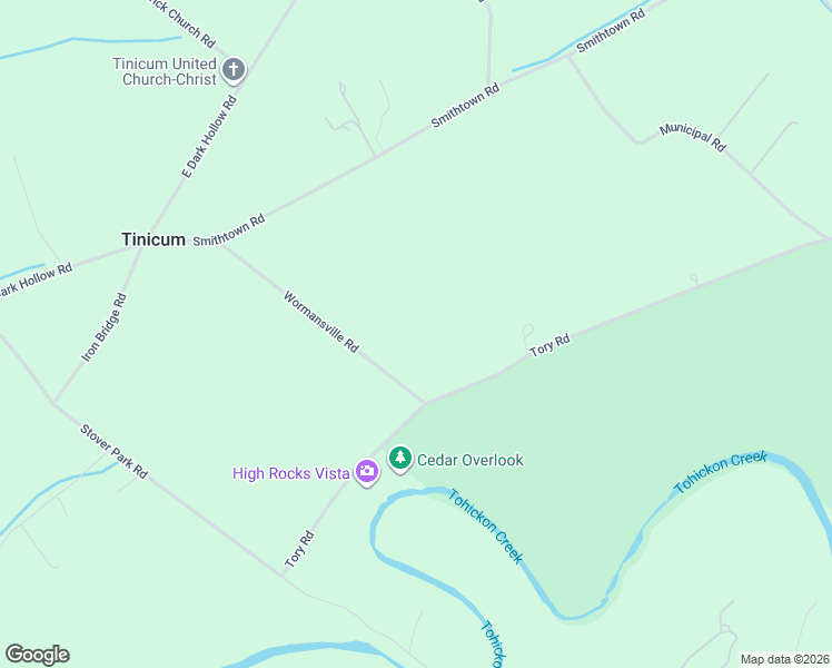 map of restaurants, bars, coffee shops, grocery stores, and more near 26 Wormansville Road in Bucks County