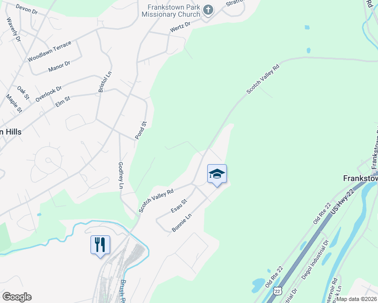 map of restaurants, bars, coffee shops, grocery stores, and more near 210 Axelle Street in Hollidaysburg