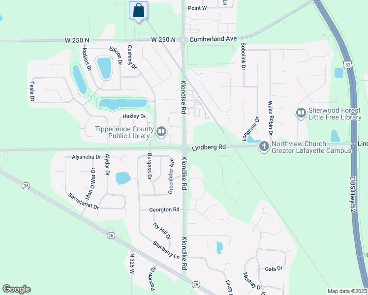 map of restaurants, bars, coffee shops, grocery stores, and more near 3000 West 200 North in West Lafayette