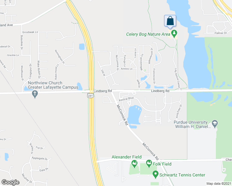 map of restaurants, bars, coffee shops, grocery stores, and more near 1998 Lindberg Road in West Lafayette