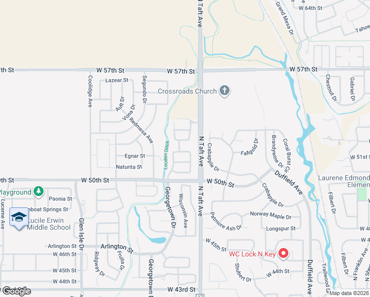 map of restaurants, bars, coffee shops, grocery stores, and more near 1506 Timberland Street in Loveland