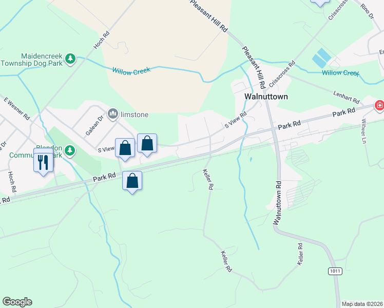 map of restaurants, bars, coffee shops, grocery stores, and more near 651 Park Road in Fleetwood