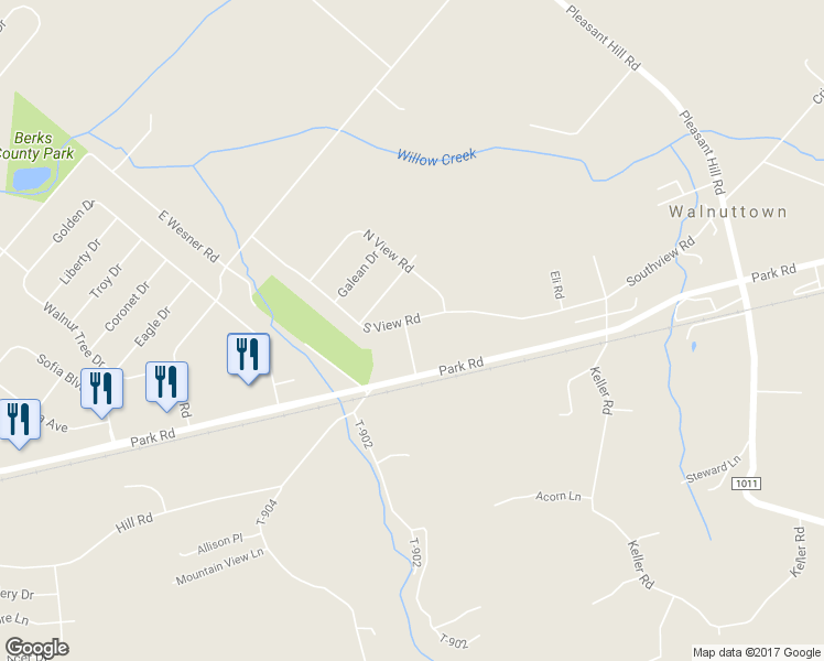 map of restaurants, bars, coffee shops, grocery stores, and more near 186 South View Road in Fleetwood