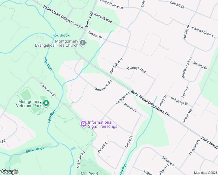 map of restaurants, bars, coffee shops, grocery stores, and more near 96 Jamestown Road in Montgomery
