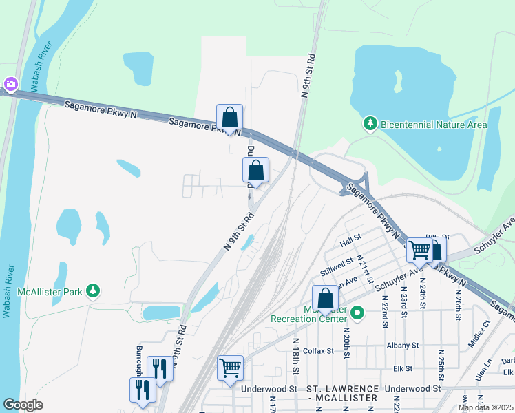 map of restaurants, bars, coffee shops, grocery stores, and more near in Lafayette