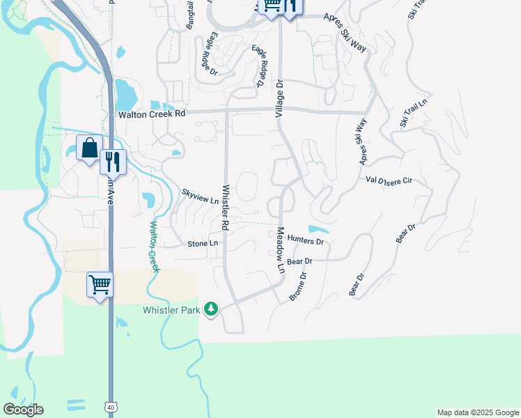 map of restaurants, bars, coffee shops, grocery stores, and more near 3459 Sunburst Court in Steamboat Springs
