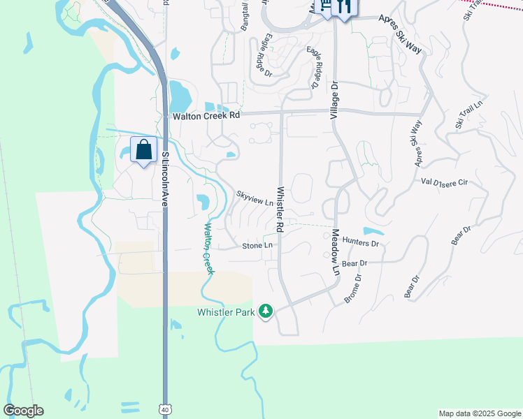 map of restaurants, bars, coffee shops, grocery stores, and more near 20 Balsam Court in Steamboat Springs