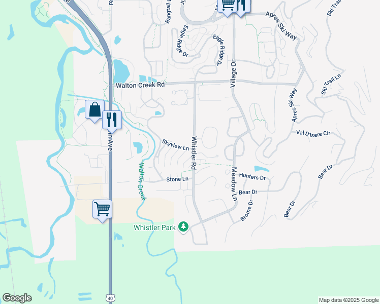 map of restaurants, bars, coffee shops, grocery stores, and more near 4 Redwood Court in Steamboat Springs