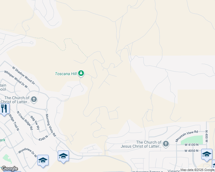 map of restaurants, bars, coffee shops, grocery stores, and more near 1249 Tuono Place in Lehi