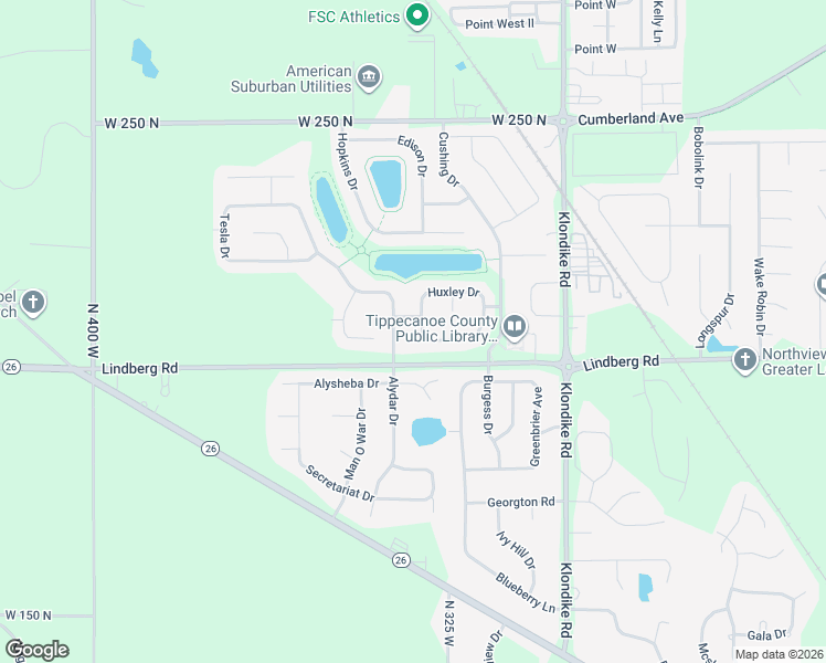map of restaurants, bars, coffee shops, grocery stores, and more near 2013 Cousteau Drive in West Lafayette