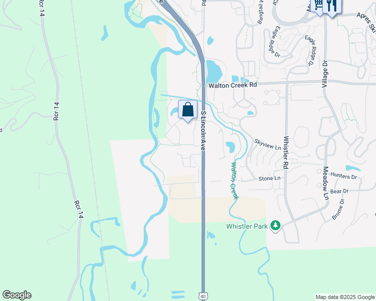 map of restaurants, bars, coffee shops, grocery stores, and more near 897 Majestic Circle in Steamboat Springs