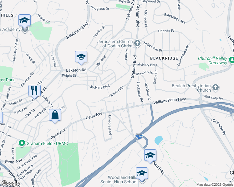 map of restaurants, bars, coffee shops, grocery stores, and more near 2054 Beech Street in Pittsburgh