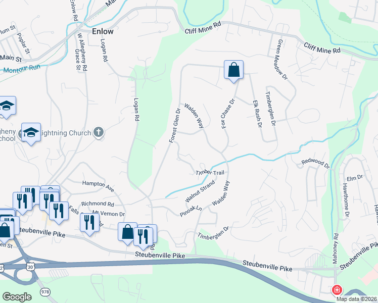 map of restaurants, bars, coffee shops, grocery stores, and more near 421 Timber Trail in Imperial
