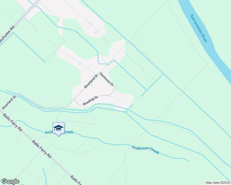 map of restaurants, bars, coffee shops, grocery stores, and more near 22086 Hermosa Drive in Anderson