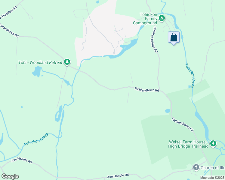 map of restaurants, bars, coffee shops, grocery stores, and more near Richlandtown Road in Bucks County