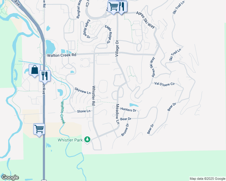 map of restaurants, bars, coffee shops, grocery stores, and more near 3295 Snowflake Circle in Steamboat Springs
