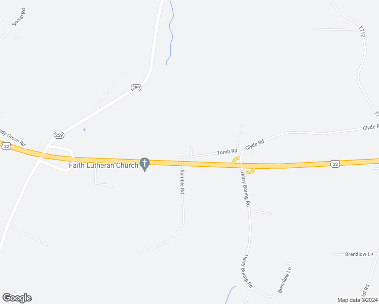 map of restaurants, bars, coffee shops, grocery stores, and more near 214 Tomb Road in New Florence