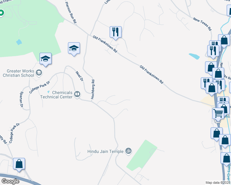 map of restaurants, bars, coffee shops, grocery stores, and more near 407 Cyra Dr in Monroeville