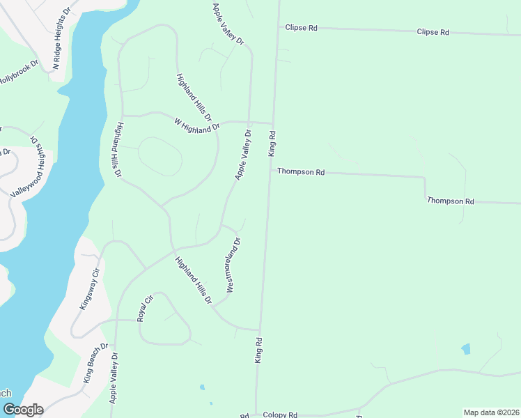 map of restaurants, bars, coffee shops, grocery stores, and more near 15084-15114 King Road in Howard