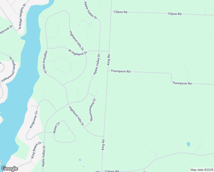 map of restaurants, bars, coffee shops, grocery stores, and more near 15084 King Road in Howard