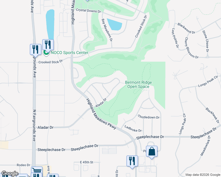 map of restaurants, bars, coffee shops, grocery stores, and more near 7028 Aladar Drive in Windsor