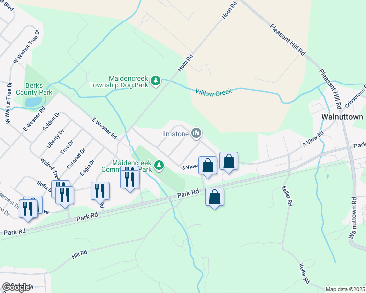 map of restaurants, bars, coffee shops, grocery stores, and more near 314 Galean Drive in Fleetwood