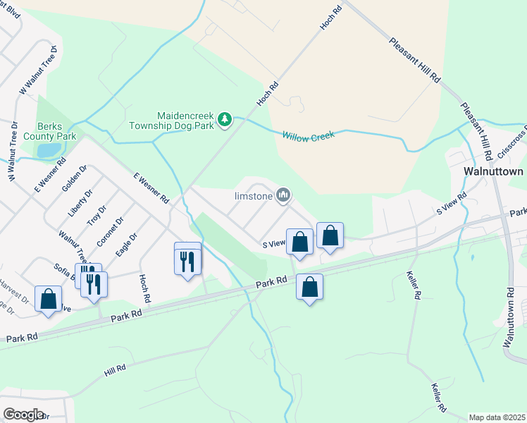 map of restaurants, bars, coffee shops, grocery stores, and more near 316 Galean Drive in Fleetwood