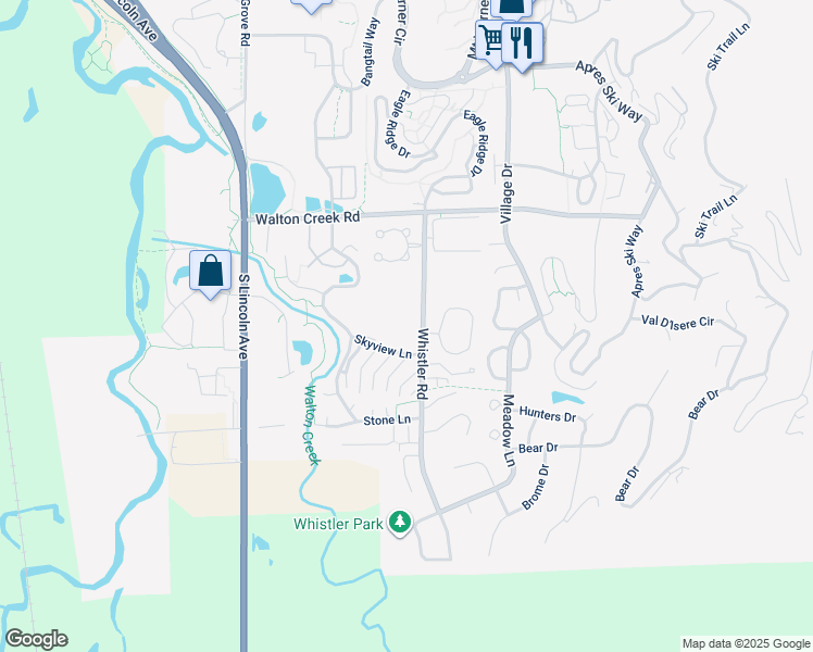 map of restaurants, bars, coffee shops, grocery stores, and more near in Steamboat Springs