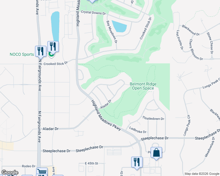 map of restaurants, bars, coffee shops, grocery stores, and more near 7028 Aladar Drive in Windsor