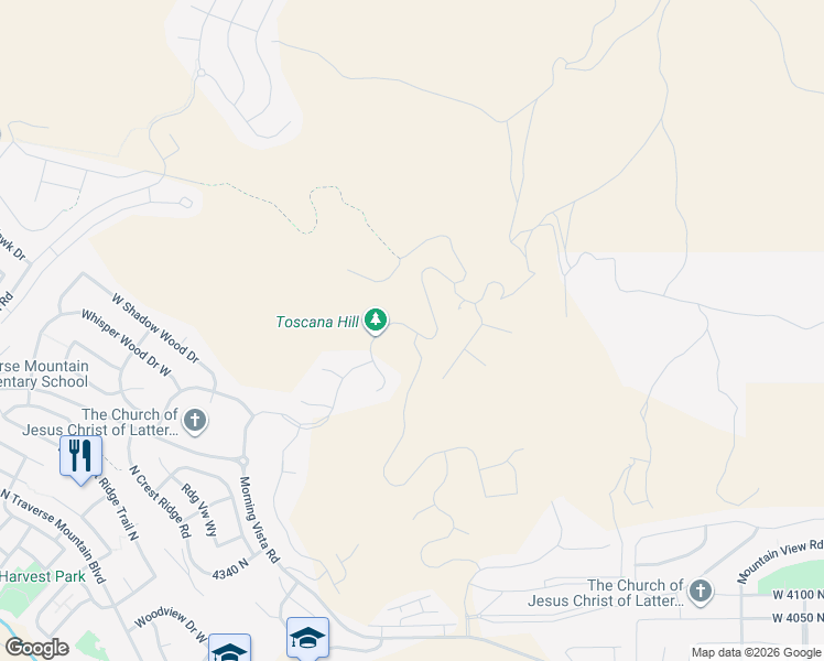 map of restaurants, bars, coffee shops, grocery stores, and more near 4839 Vialetto Way in Lehi