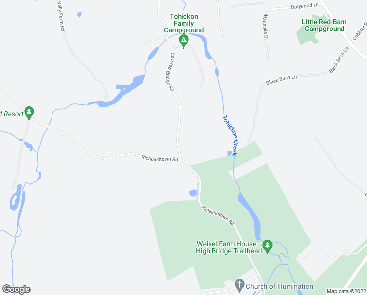 map of restaurants, bars, coffee shops, grocery stores, and more near 8032 Covered Bridge Road in Quakertown