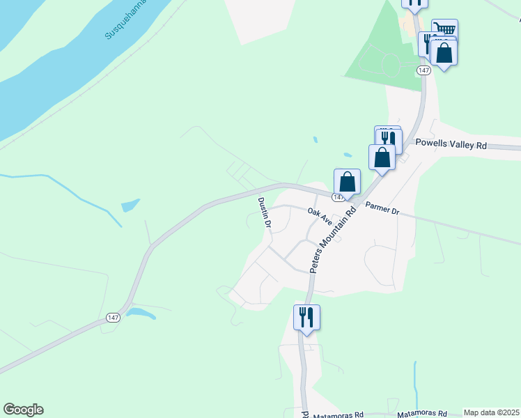 map of restaurants, bars, coffee shops, grocery stores, and more near 9 Dustin Drive in Halifax