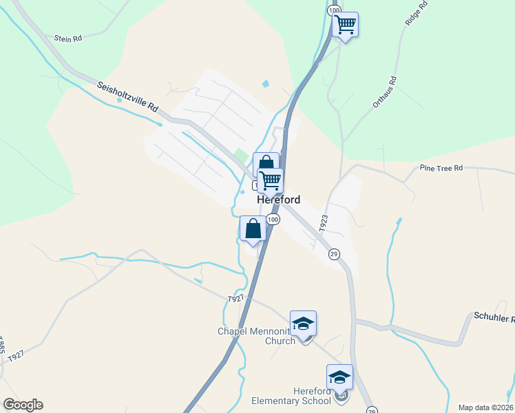 map of restaurants, bars, coffee shops, grocery stores, and more near 33 Star Road in Hereford